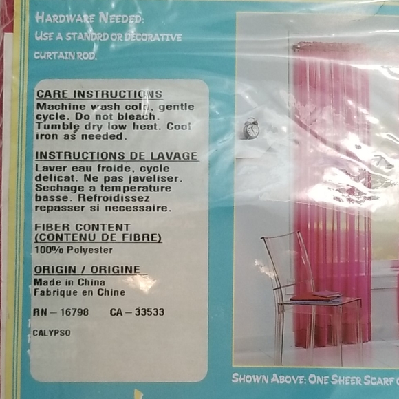 Calypso two pink sheer panels NWT - Picture 4 of 5